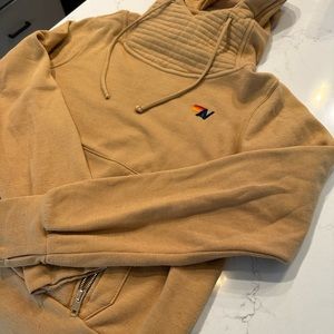 Aviator Nation Pullover Hoodie Tan Small